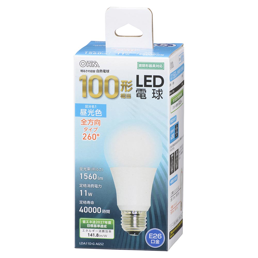 LED電球 E26 100形相当 昼光色 [品番]06-3296｜株式会社オーム電機