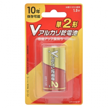 Vアルカリ乾電池 単2形 1本パック [品番]08-4132